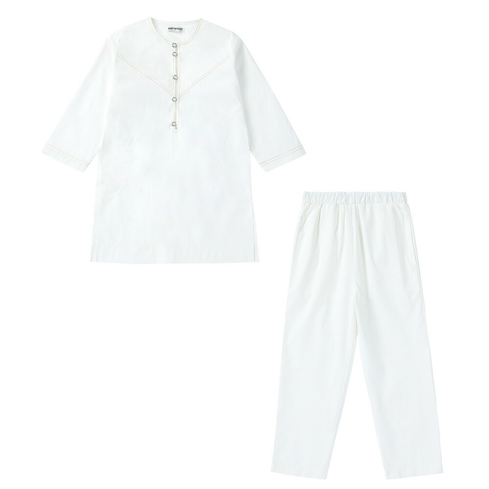 Ramadan Kids Boys Dubai Arab Long Sleeve Tops Pants Set Muslim Islamic Clothing