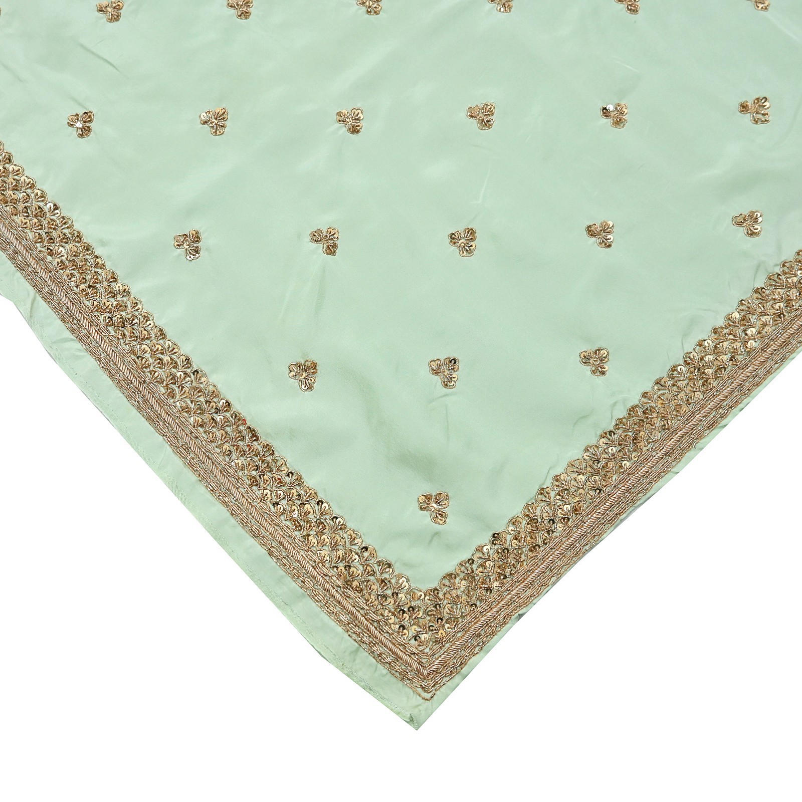 Rare Vintage Pista Green Pure Silk Saree Hand Embroidered Designer Sabyasachi