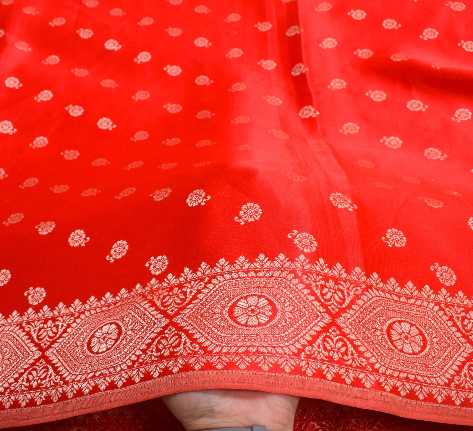 Sushila Vintage Heavy Saree Blend Satin Silk Banarasi Brocade Woven Sari Fabric