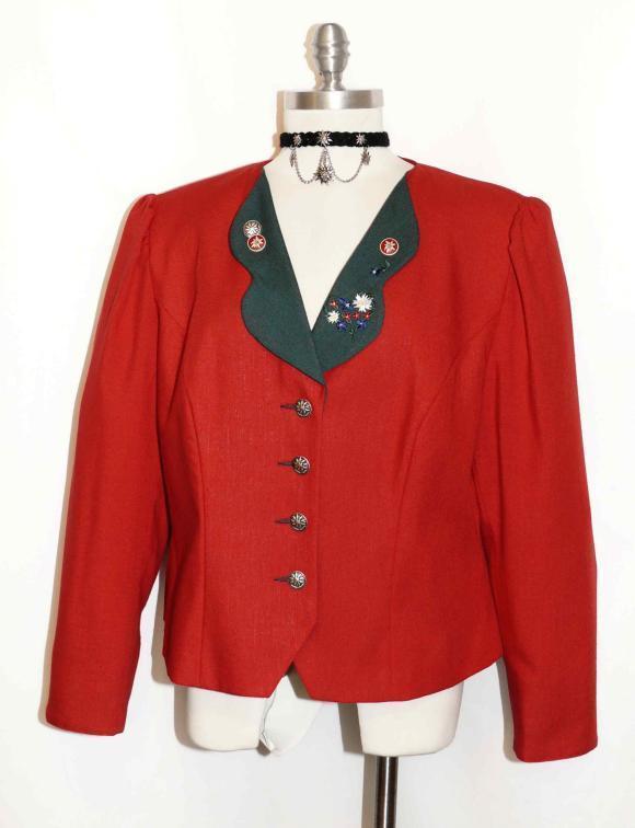 PETRESSA / RED German Women Riding Show CLASSY Short Suit JACKET Blazer 46 14 L