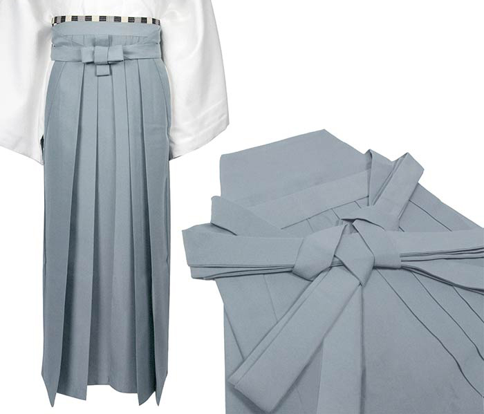Japanese Traditional Kimono Samurai HAKAMA Pants Polyester Gray from JAPAN
