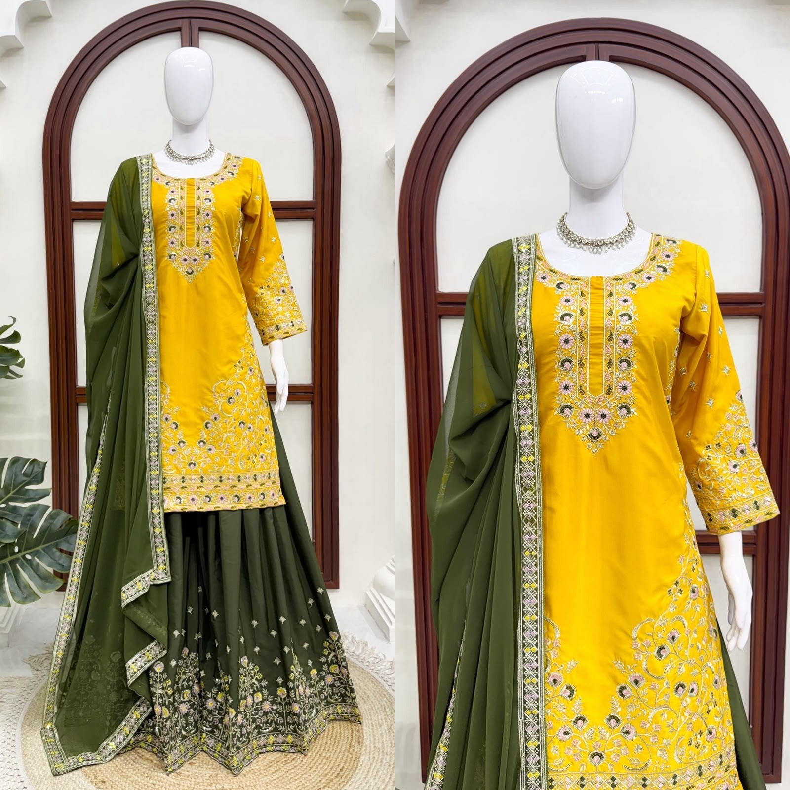 Designer Indian Pakistani top plazzo Bollywood Dress Party Wear Suit wedding