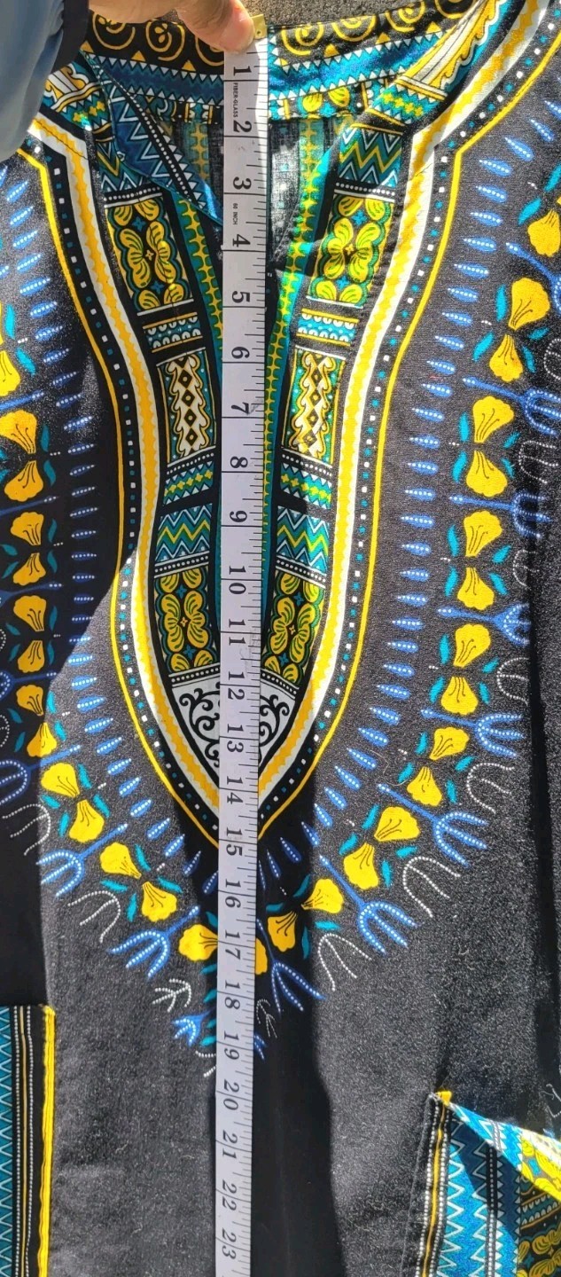 African Style Dashiki Multi Color Short Sleeve Top