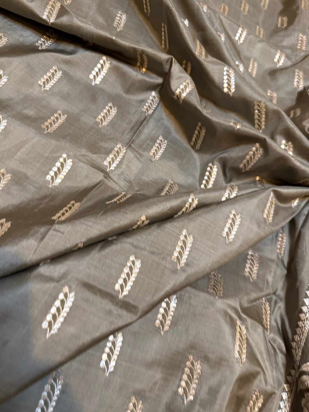 VTG Indian 100% SILK/SILVER THREAD! Sari ZARI Woven Saree 5yd X 1.25yd