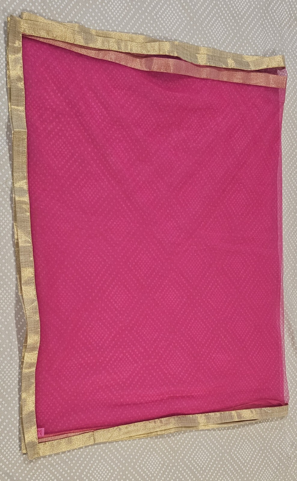 Girls Hot Pink Embroidered Top & Turquoise Blue Lehenga with Dupatta