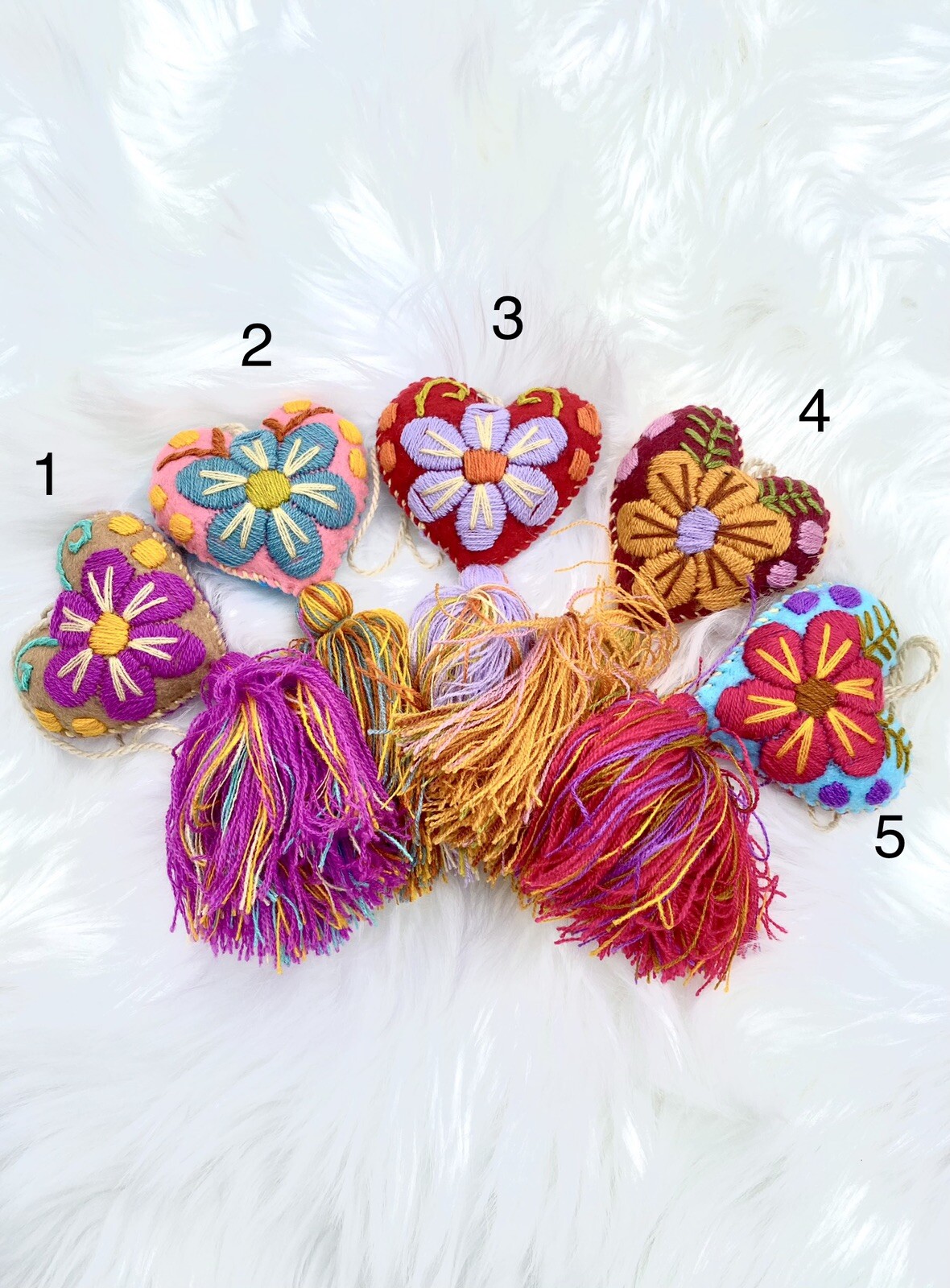 hand embroidered heart (sold Separately)