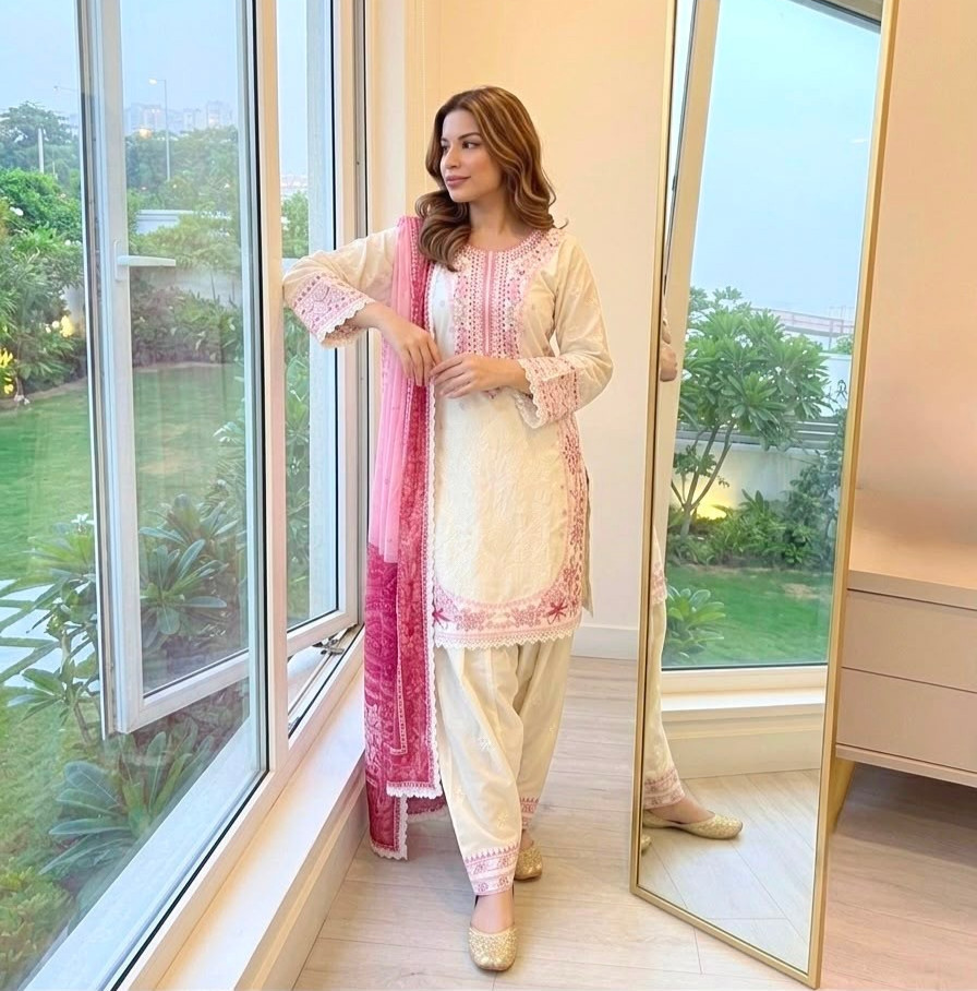 New Pakistani Eid Dress Farshi Salwar Kameez Ready To Wear Suits Wedding 3 Piece