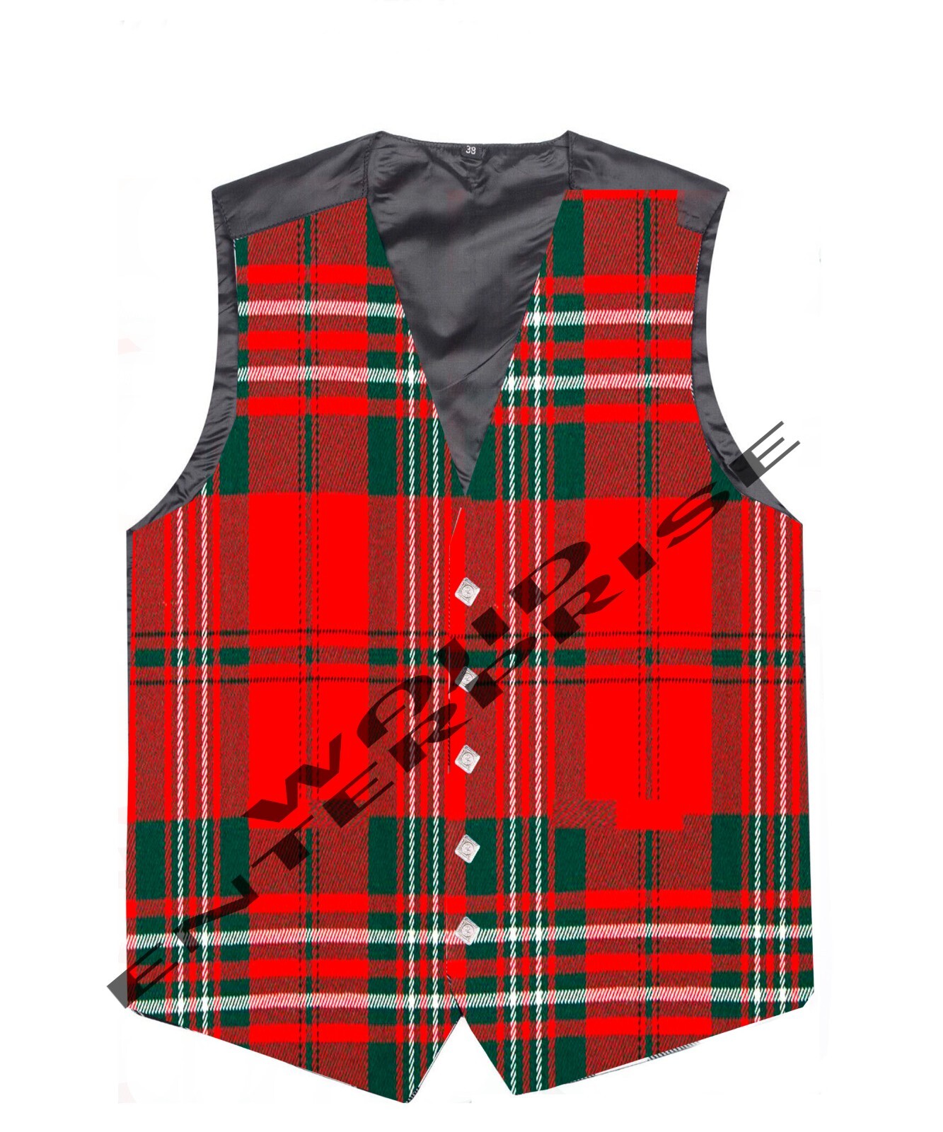 Scott Red Modern Clan Tartan Vest 5 Buttons Formal Kilt WAISTCOAT Kilt Vest