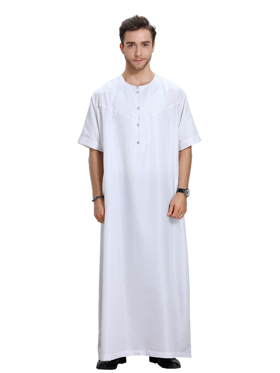 Muslim Abaya Thobe Dishdasha Men Thawb Jubba Thoub Daffah Kaftan Robe Arab Dress