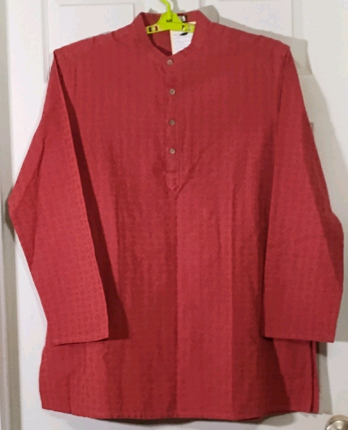 Fabindia BOLLYWOOD STYLE SHORT KURTA Red Color Kurta For Men SIZE L – 48” Chest